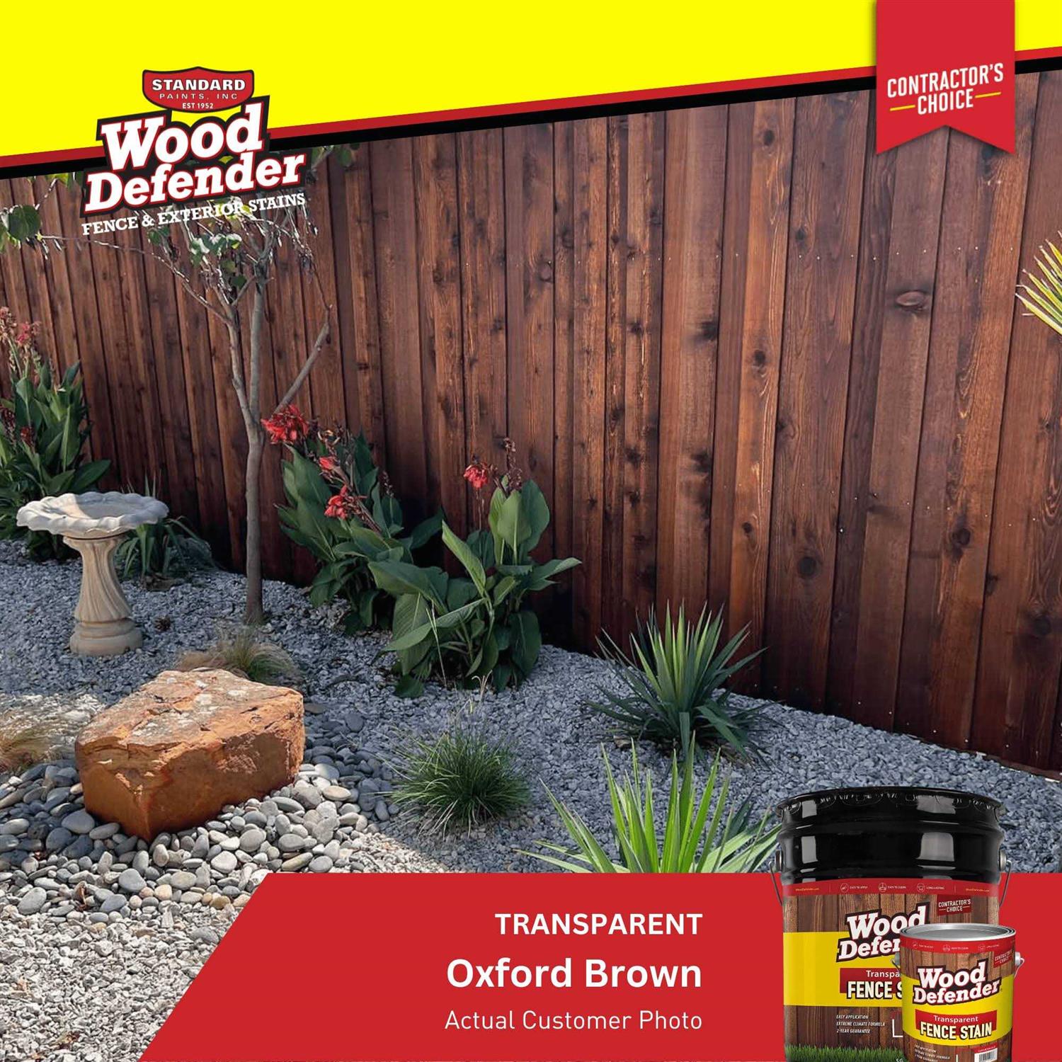 Wood Defender Transparent Fence Stain - Cheap Fitting
