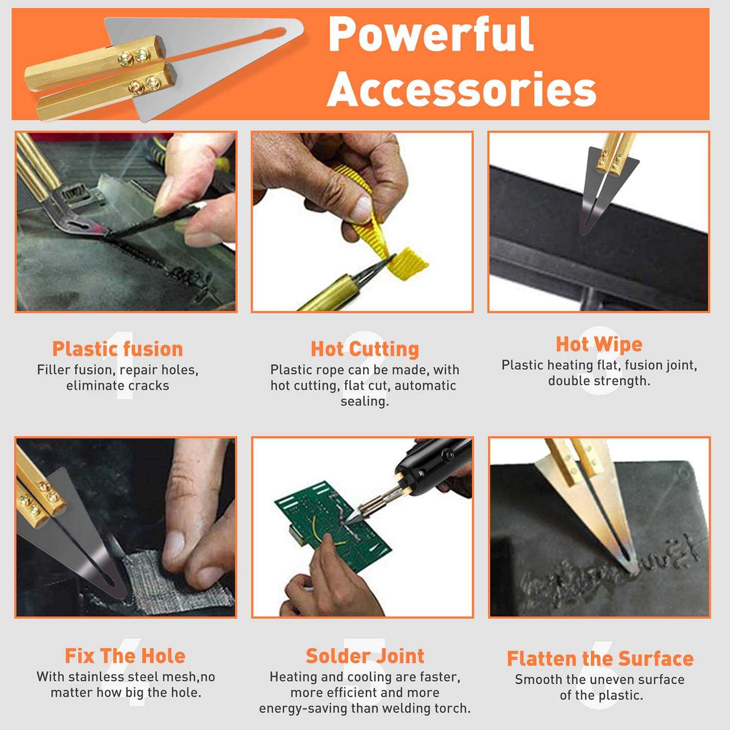 OIMERRY Plastic Welder Kit with 800pcs Hot Staples 5-Level Adjustable Power - Cheap Fitting