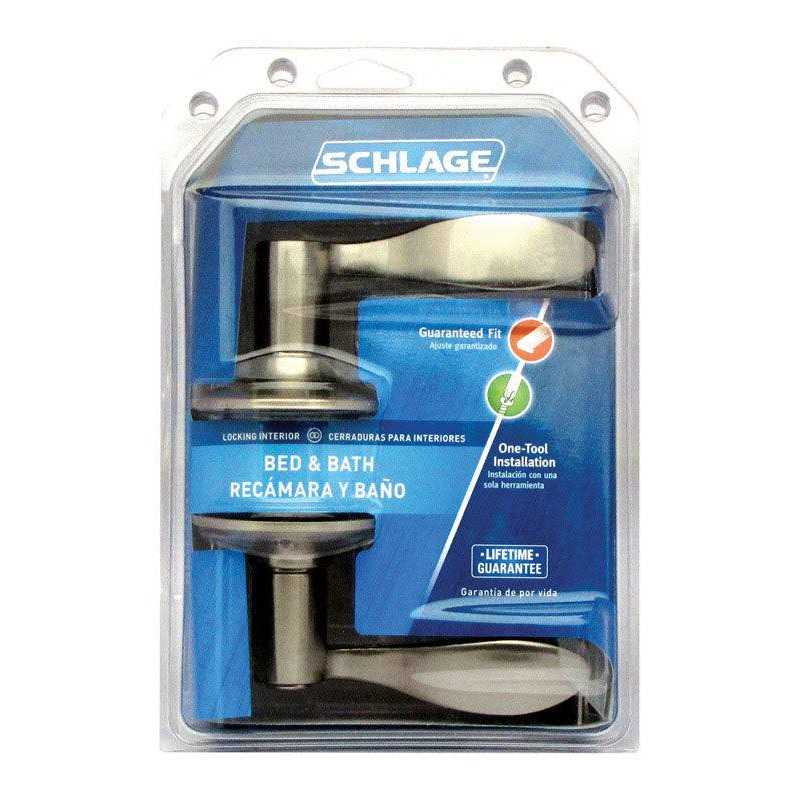 Schlage Satin Nickel Accent Privacy Lever Lockset - Cheap Fitting