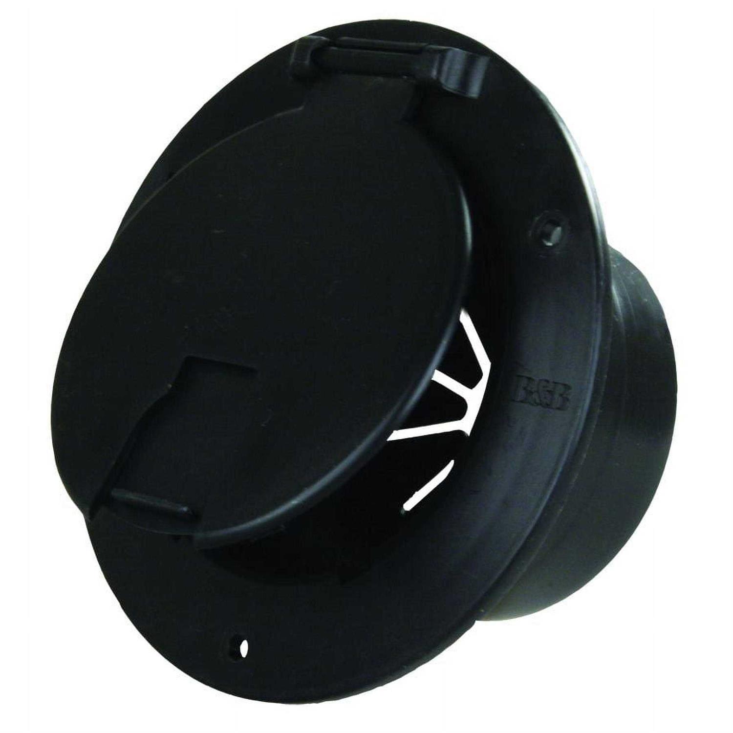 JR Products 541-3-A Black Deluxe Round Electric Cable Hatch - Cheap Fitting
