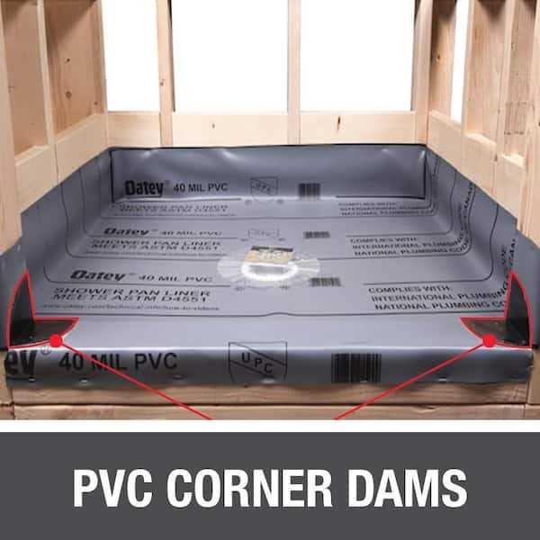 Oatey PVC Shower Pan Liner Corner Dam - Cheap Fitting