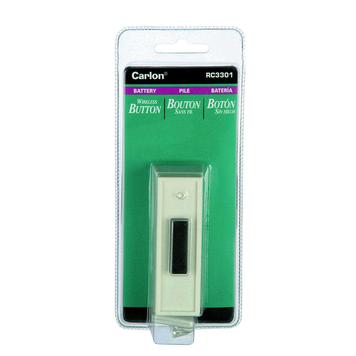 Carlon lamson & sessons RC3301 White with Black Doorbell transmitter Button - Cheap Fitting