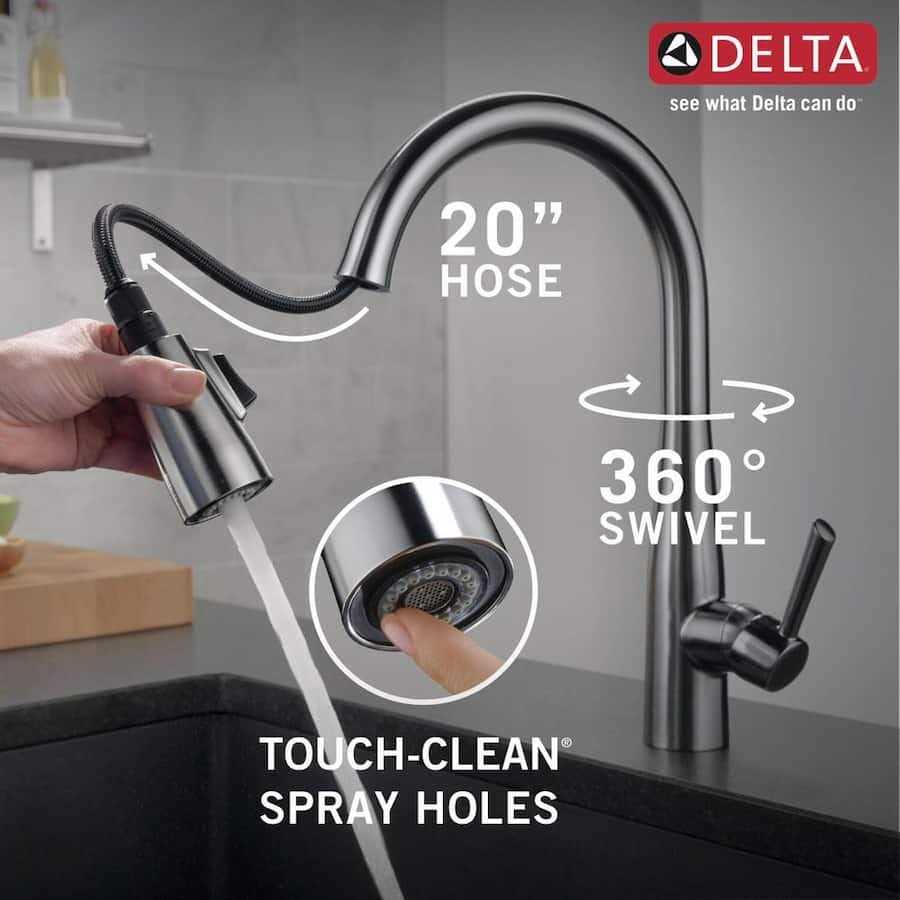 Delta Essa Single Handle Pull-Down Kitchen Faucet 9113 - Cheap Fitting