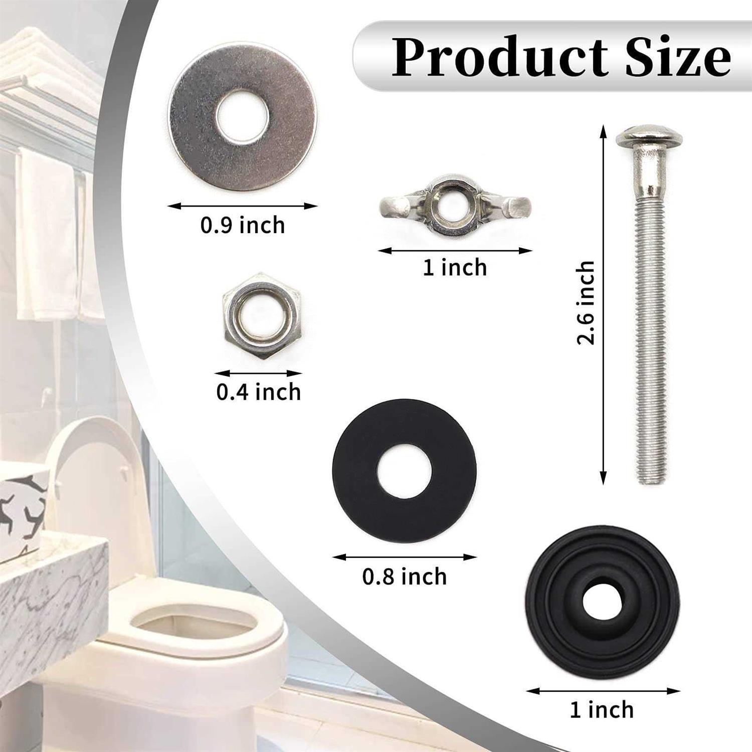 Heavy Duty Toilet Bolts, Rubber And Stainless Steel Washer Gaskets, And An - Cheap Fitting