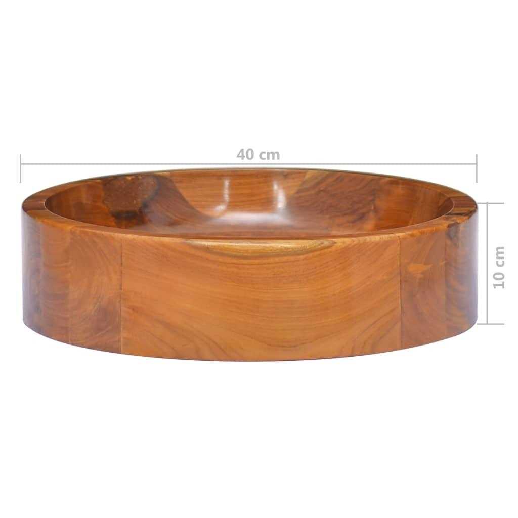 vidaXL Basin Solid Wood Teak 19.7×13.8×3.9 326163 - Cheap Fitting