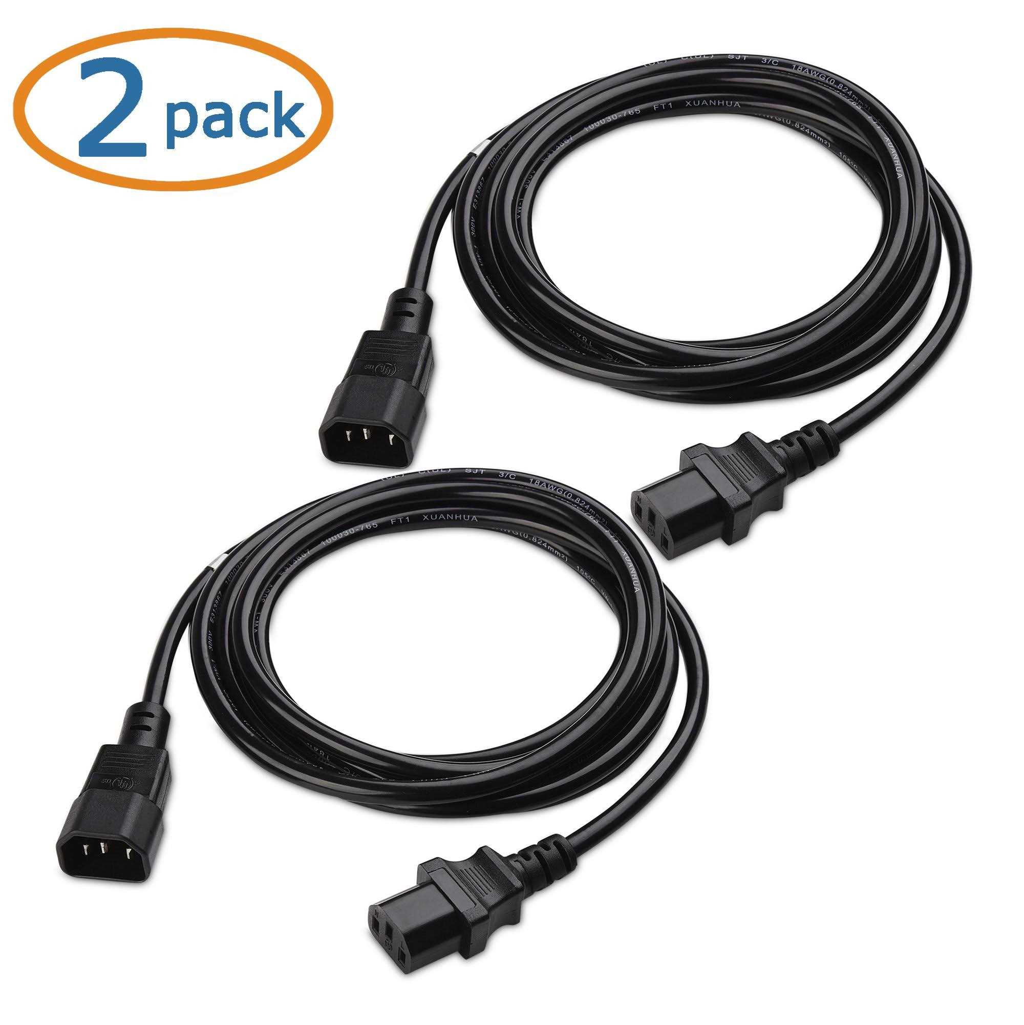 Cable Matters 2-pack Computer to Pdu Power Extension Cord - Cheap Fitting