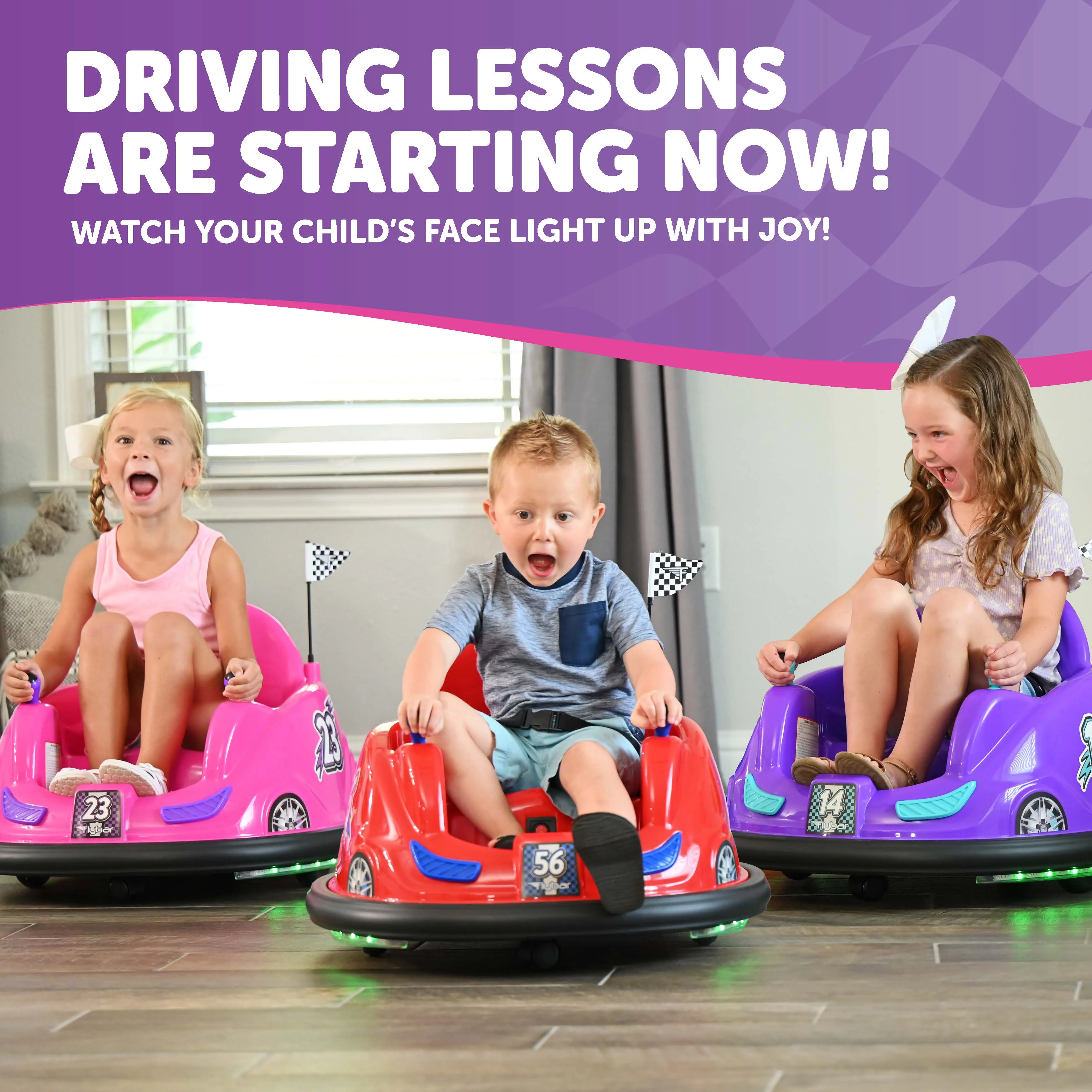 Flybar 6V Pink Bumper Car Ride On - Cheap Fitting