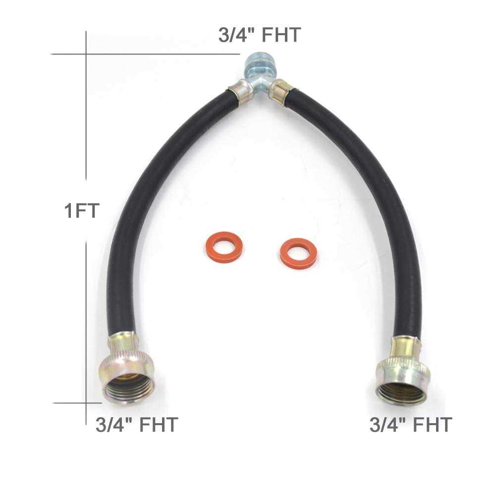 Tt Flex Rubber Washing Machine Y Mixer Hose Connector - Cheap Fitting