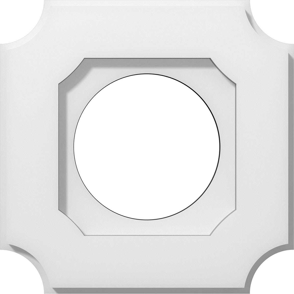 Locke Architectural Grade PVC Contemporary Ceiling Medallion Ekena Millwork - Cheap Fitting