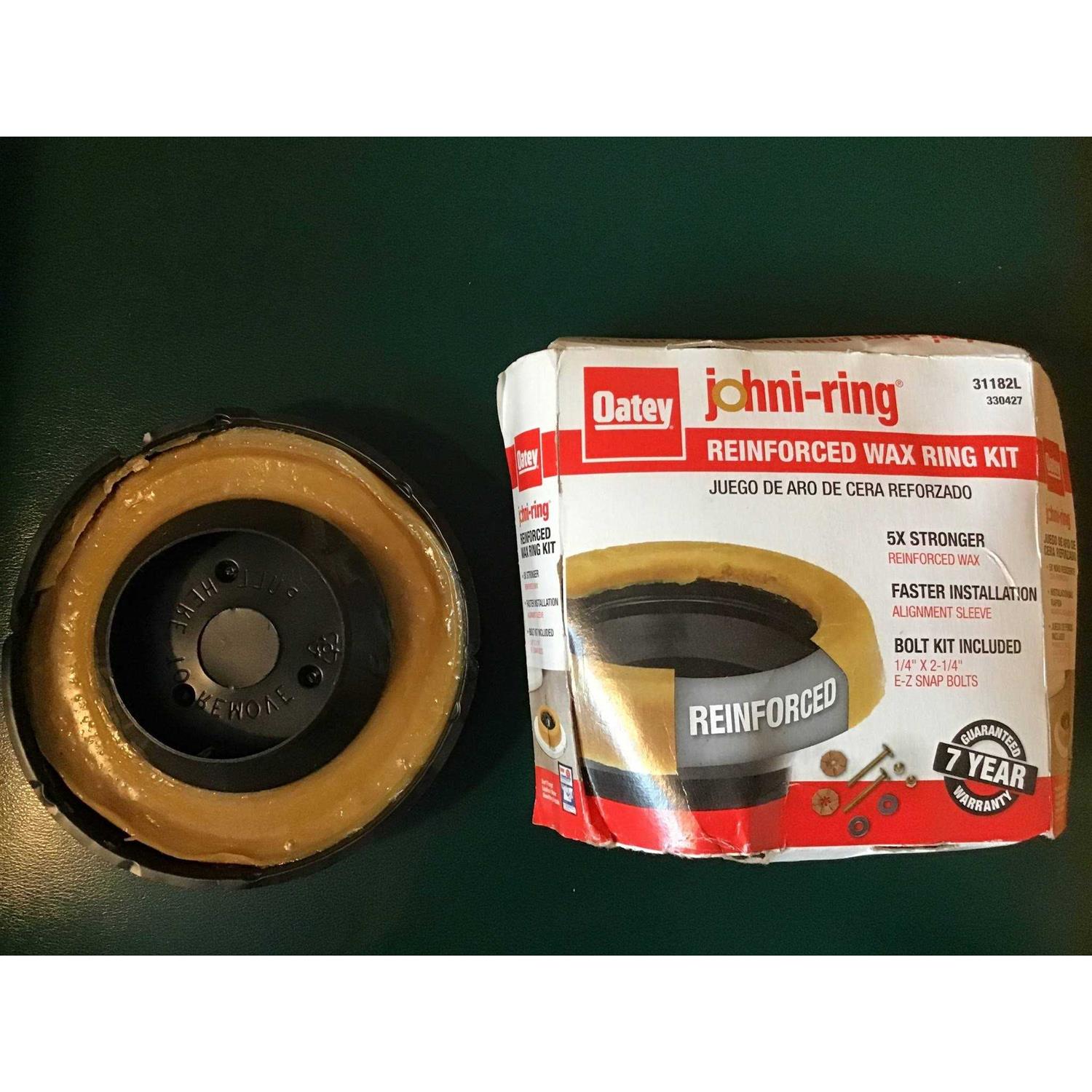 Oatey Johni-Ring 3-in Brown Wax Toilet Wax Ring with Bolts - Cheap Fitting
