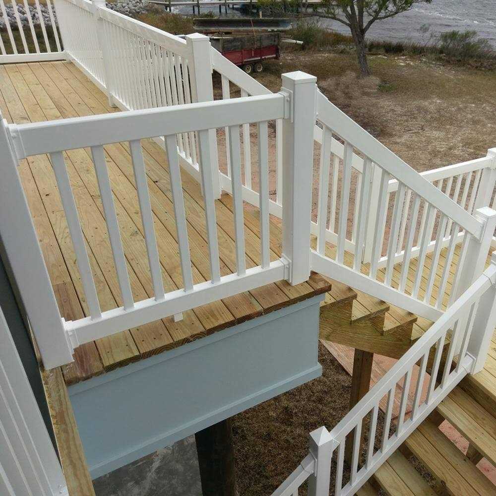 Weatherables Naples 3 ft. H x 8 ft. W Vinyl Railing Kit - Cheap Fitting