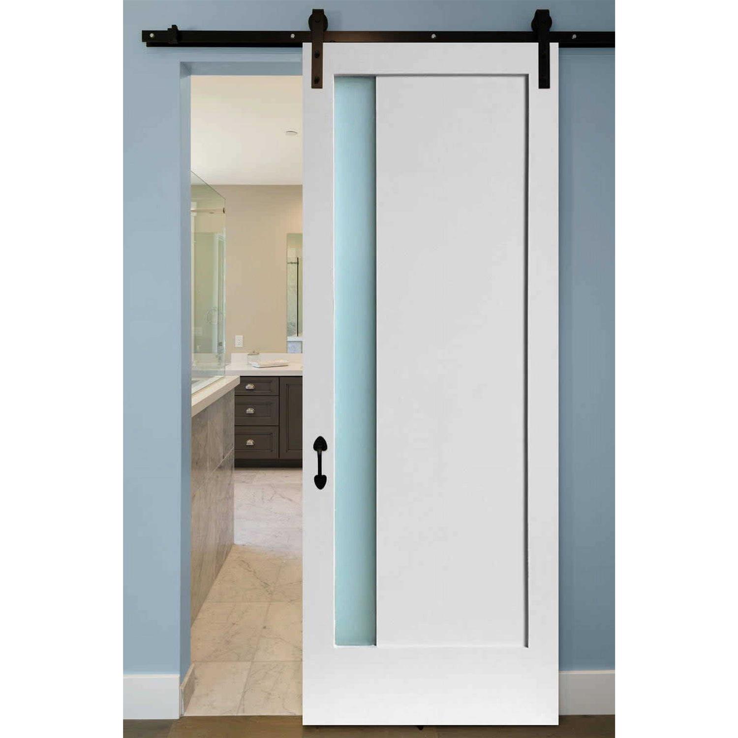Stile Doors Narrow Lite Satin Etch Glass Slab Door - Cheap Fitting