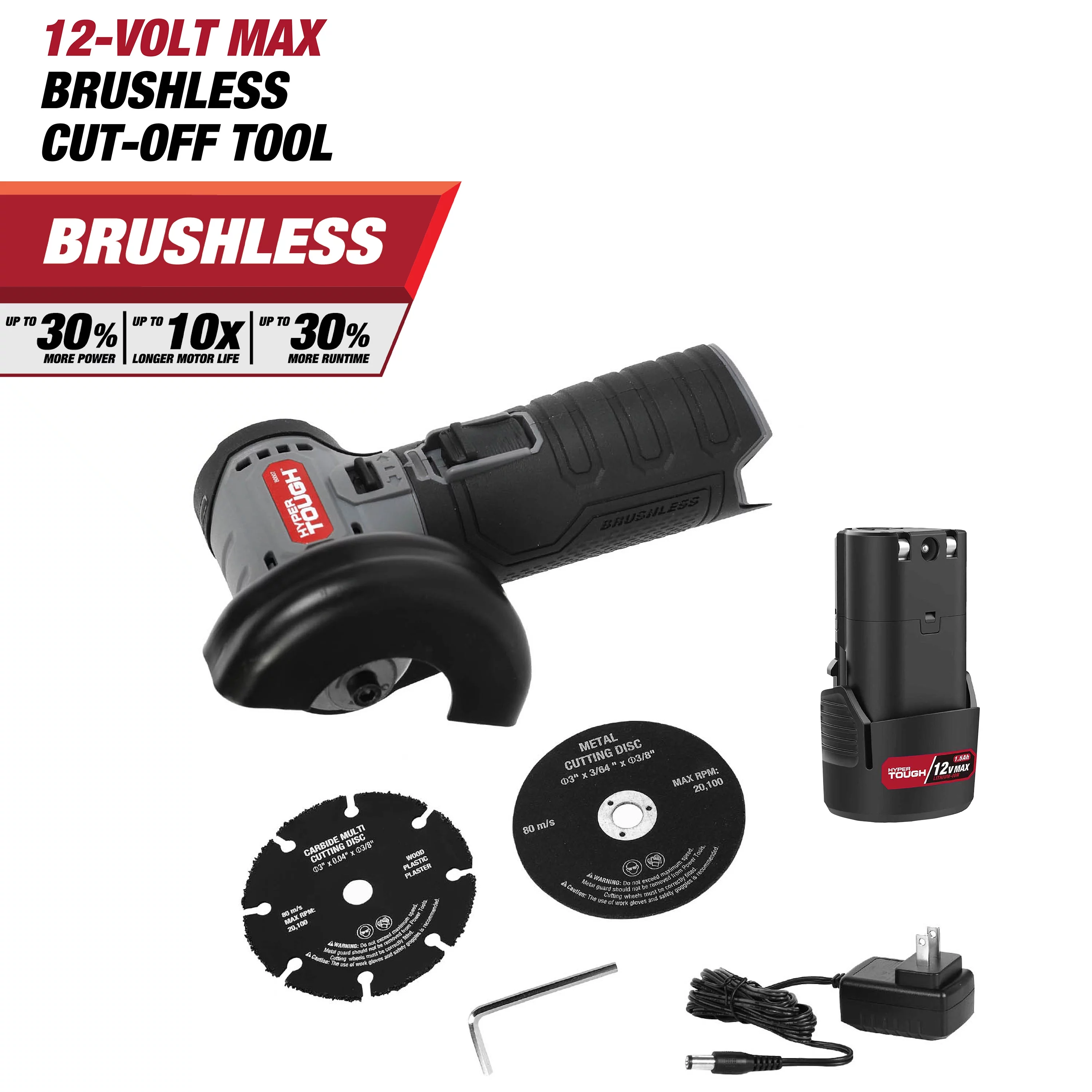 Hyper Tough 12V Max* Brushless Palm Edge Router with 1.5Ah Battery and Charger and Hyper Tough 12Volt 3-inch Disc Brushless Cut-off Tool, 1.5 AH Battery Bundle - Cheap Fitting