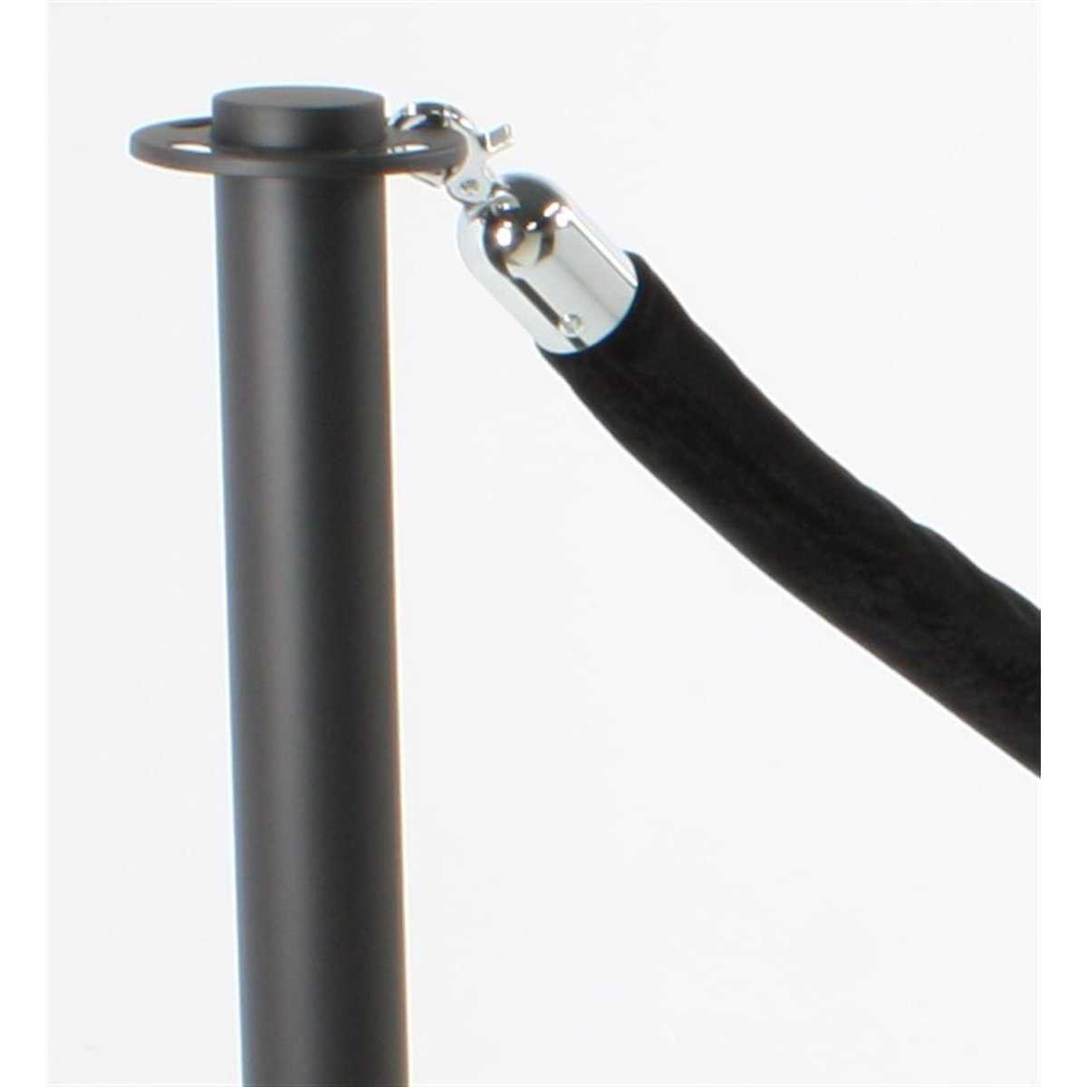 Rope Set 2 Matte Black Posts Burgundy Velvet Rope w - Cheap Fitting