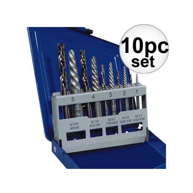 Irwin 11119 10-pc Spiral Extractor & Drill Bit Set - Cheap Fitting