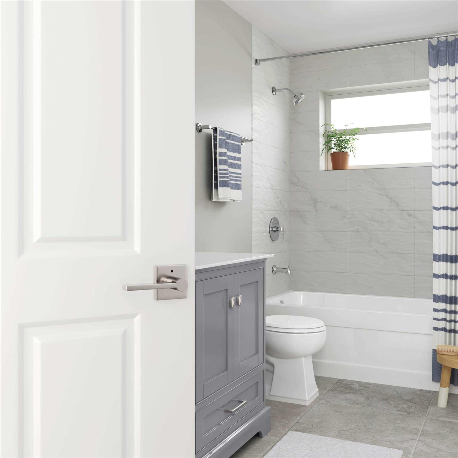 Miseno Lorton Flat Bar Privacy Door Lever Set - Cheap Fitting