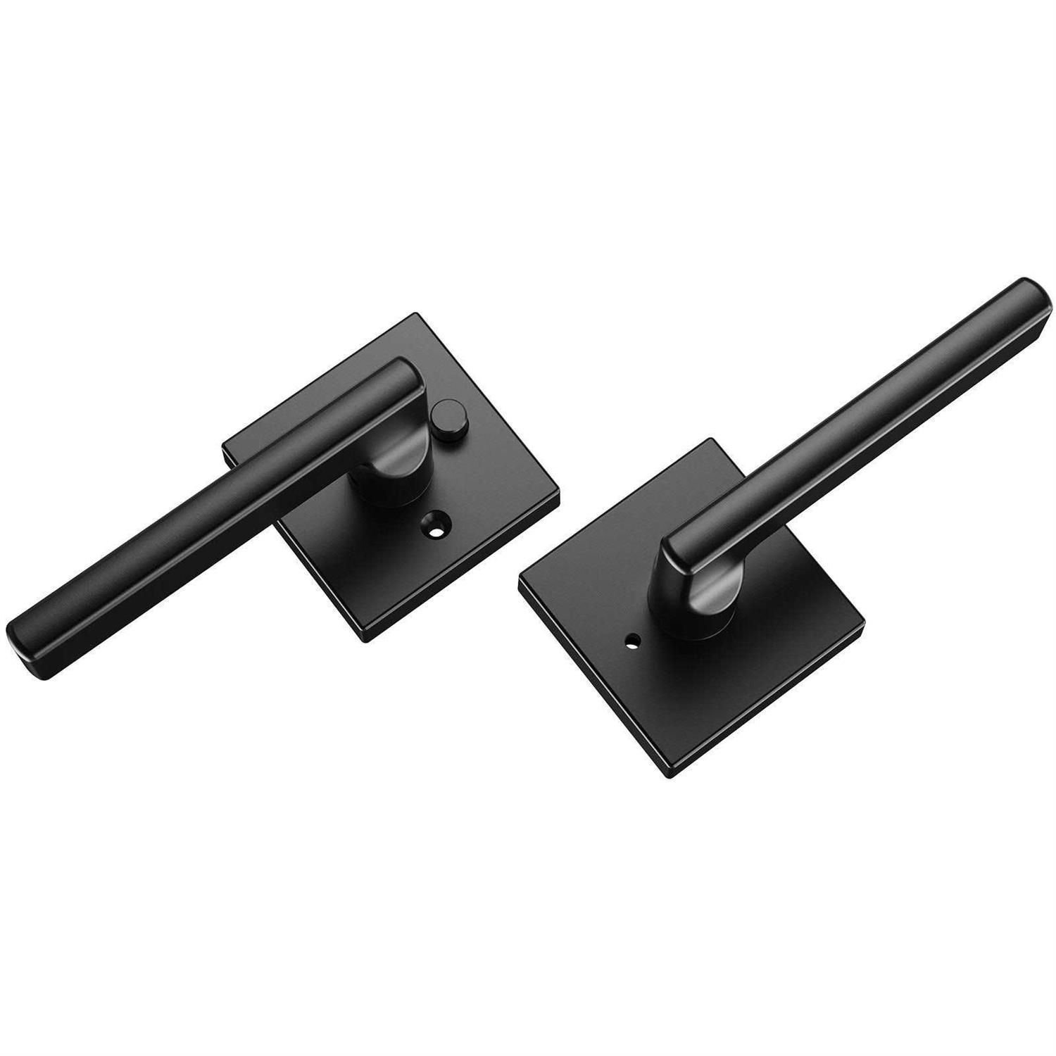VEVOR Privacy Door Handle, 10 Pack Matte Black Door Lever, Left or Right Handing Reversible Lever with Keyless Lock - Cheap Fitting