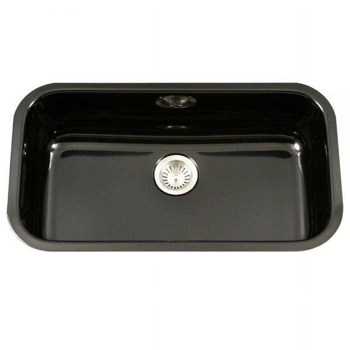 Houzer Porcela Series Porcelain Enamel Steel Undermount Large Single Bowl Kitchen Sink PCG-3600 - Cheap Fitting