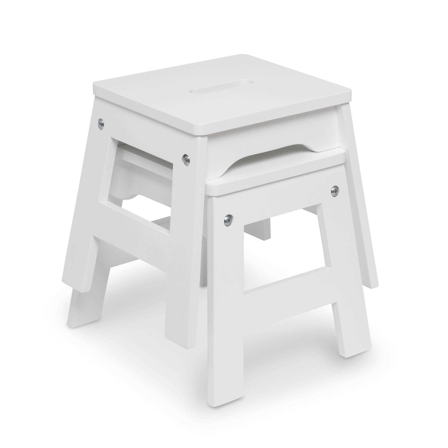 Melissa & Doug Wooden Stools Set of 2 Stackable - Cheap Fitting