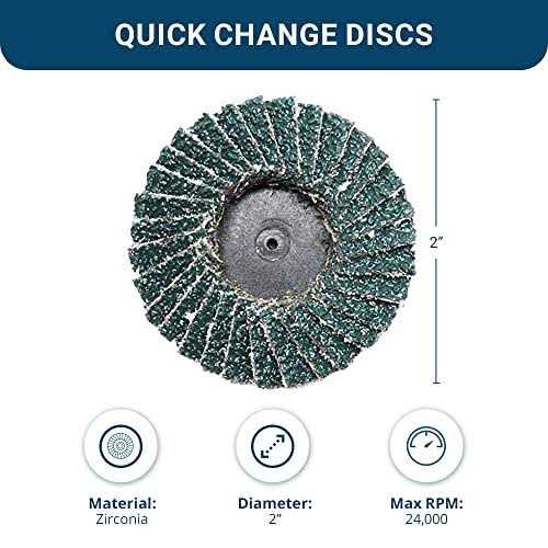 Benchmark Abrasives Quick Change Zirconia Flap Disc Grinding Wheel Male R-Type Back Design for Cleaning Finishing Deburring of Irregular - Cheap Fitting