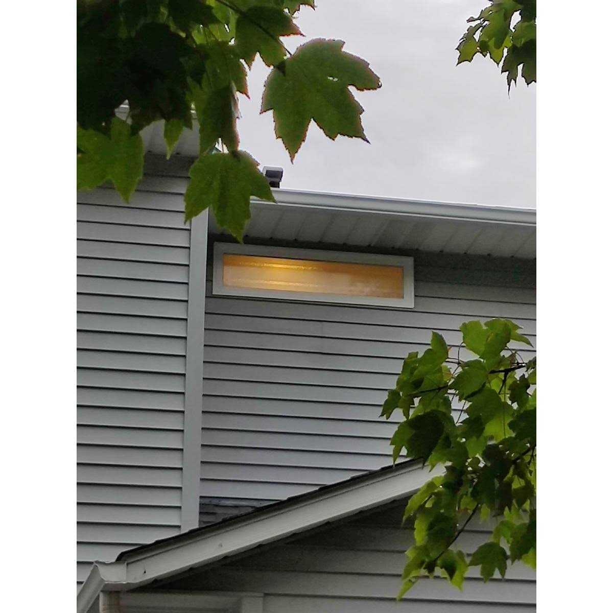 Hy-Lite DF4711PRAIVT200 47 1/2W x 11 1/2H Prairie Home Designer Collection Fixed Window w Vinyl 1 Nail Fin Offset w/J-Channel - Cheap Fitting