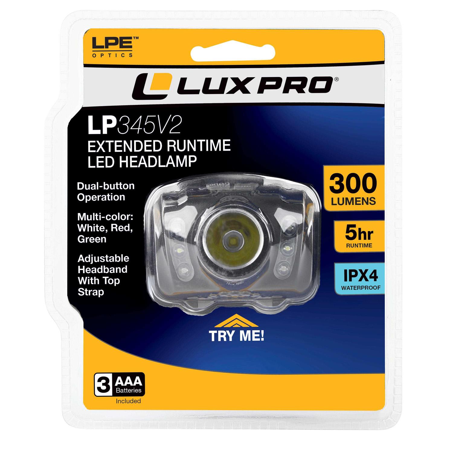 LuxPro Multi-Color Headlamp - Cheap Fitting