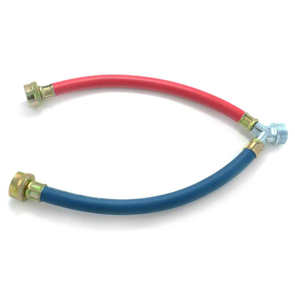 TT FLEX Rubber Washing Machine Y Mixer Hose Connector, Hot and Cold Color Coded - Cheap Fitting