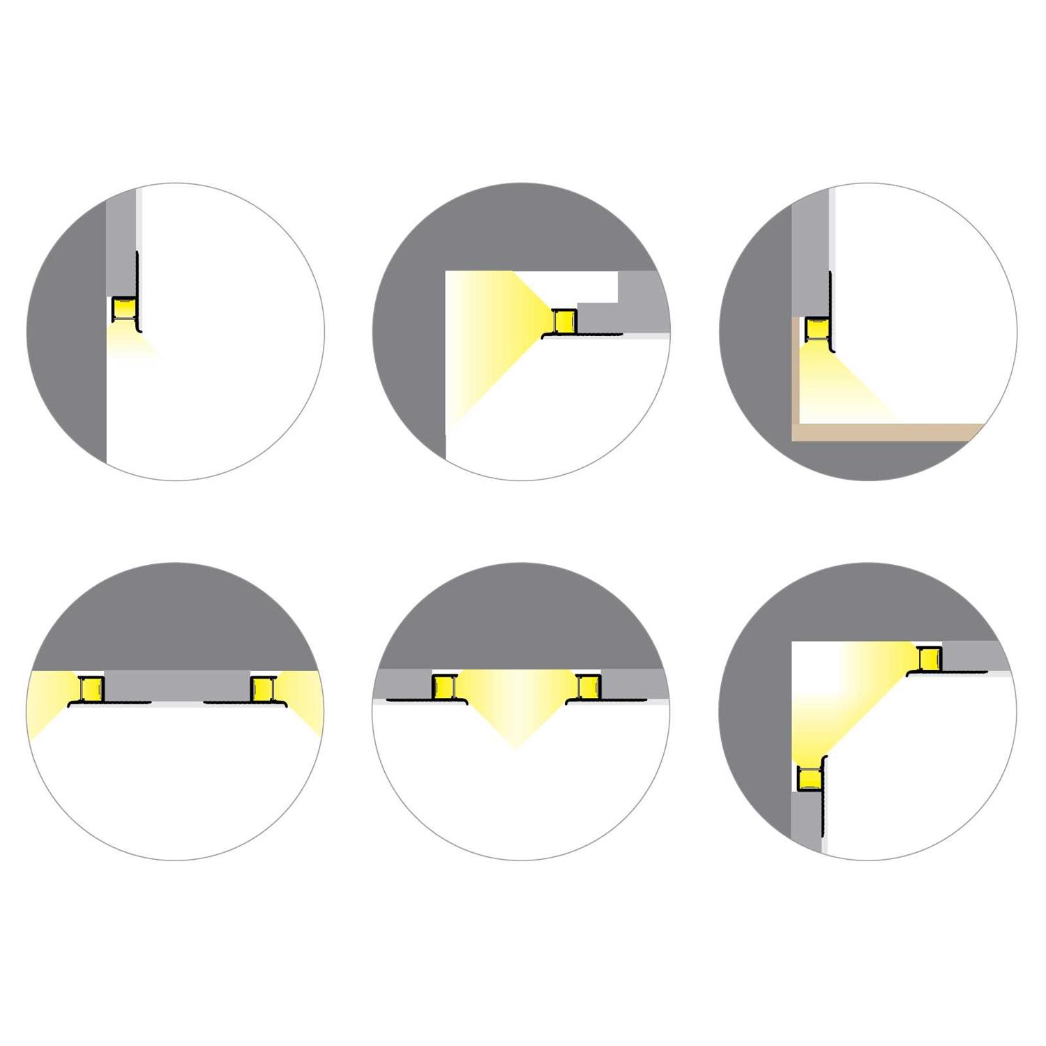 Hidden Drywall LED Channel ~ Model Omni10 - Cheap Fitting