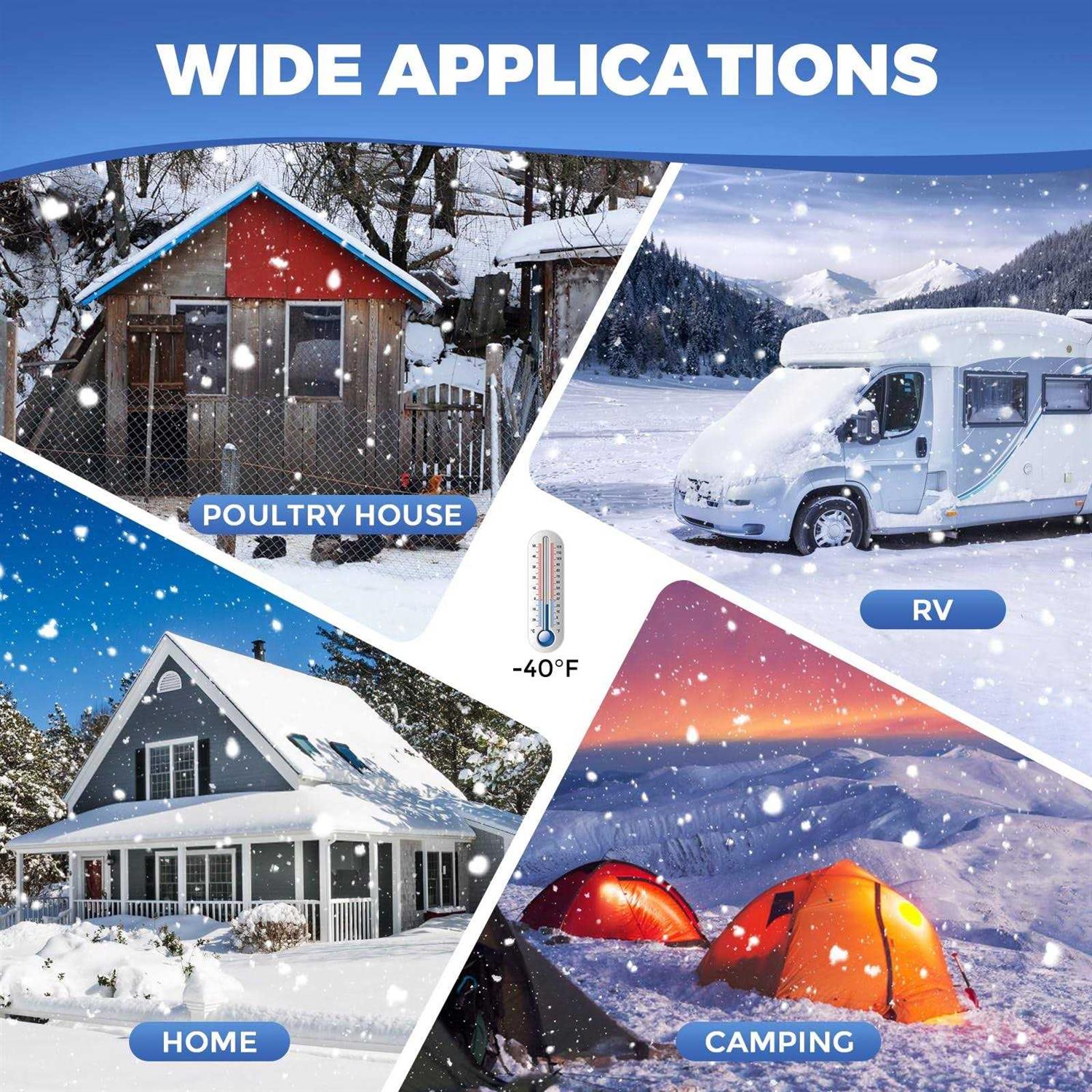 Wufoty Heated Water Hose for RV,Heated Drinking Water Hose with Thermostat,Lead and BPA Free,1/2Inner Diameter,Temperatures Down to -40°F - Cheap Fitting