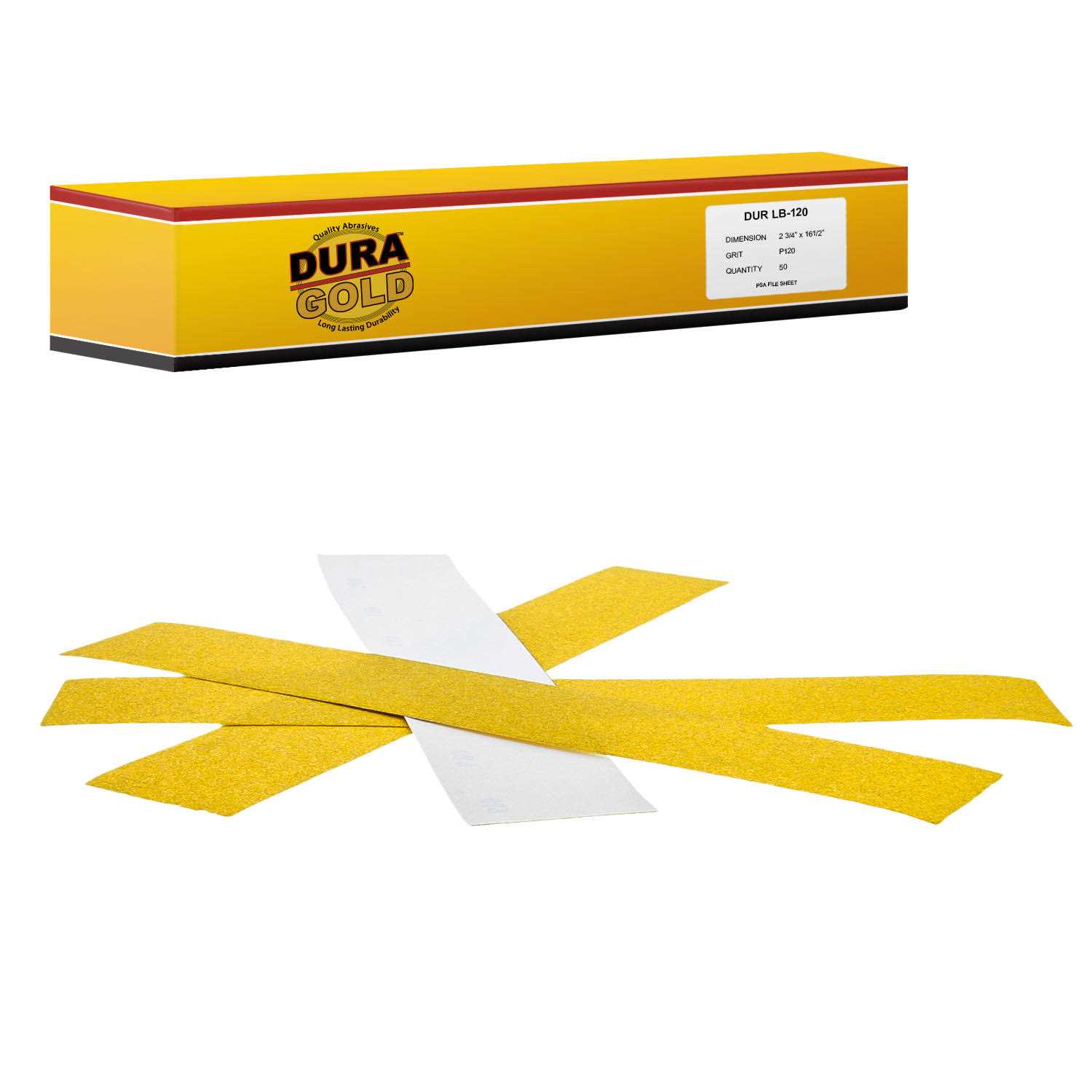 Dura-Gold Premium Grit Gold Pre-Cut PSA Longboard Sandpaper Sheets - Cheap Fitting