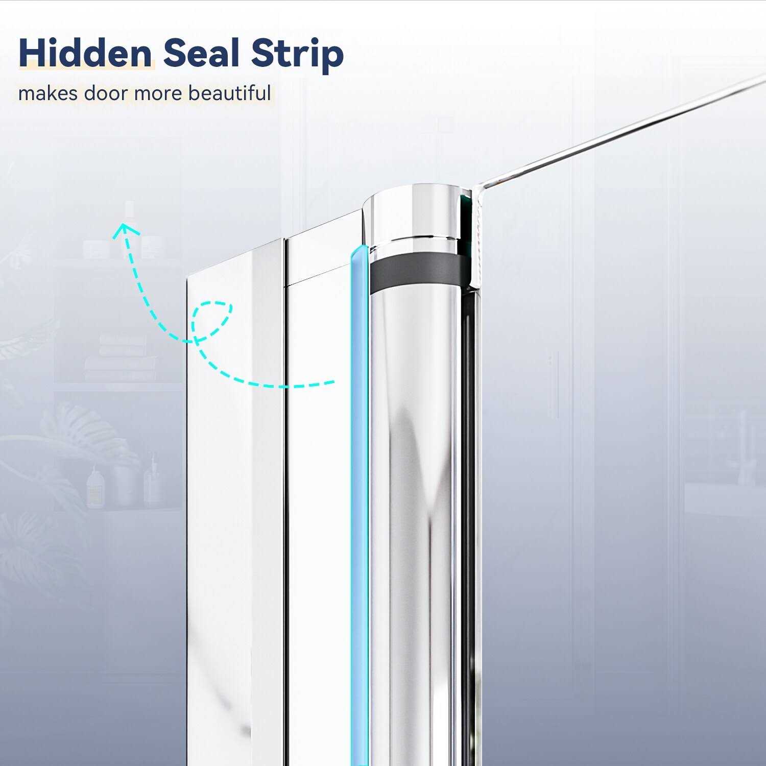 Elegant Bi-Fold Frameless Shower Door - Cheap Fitting