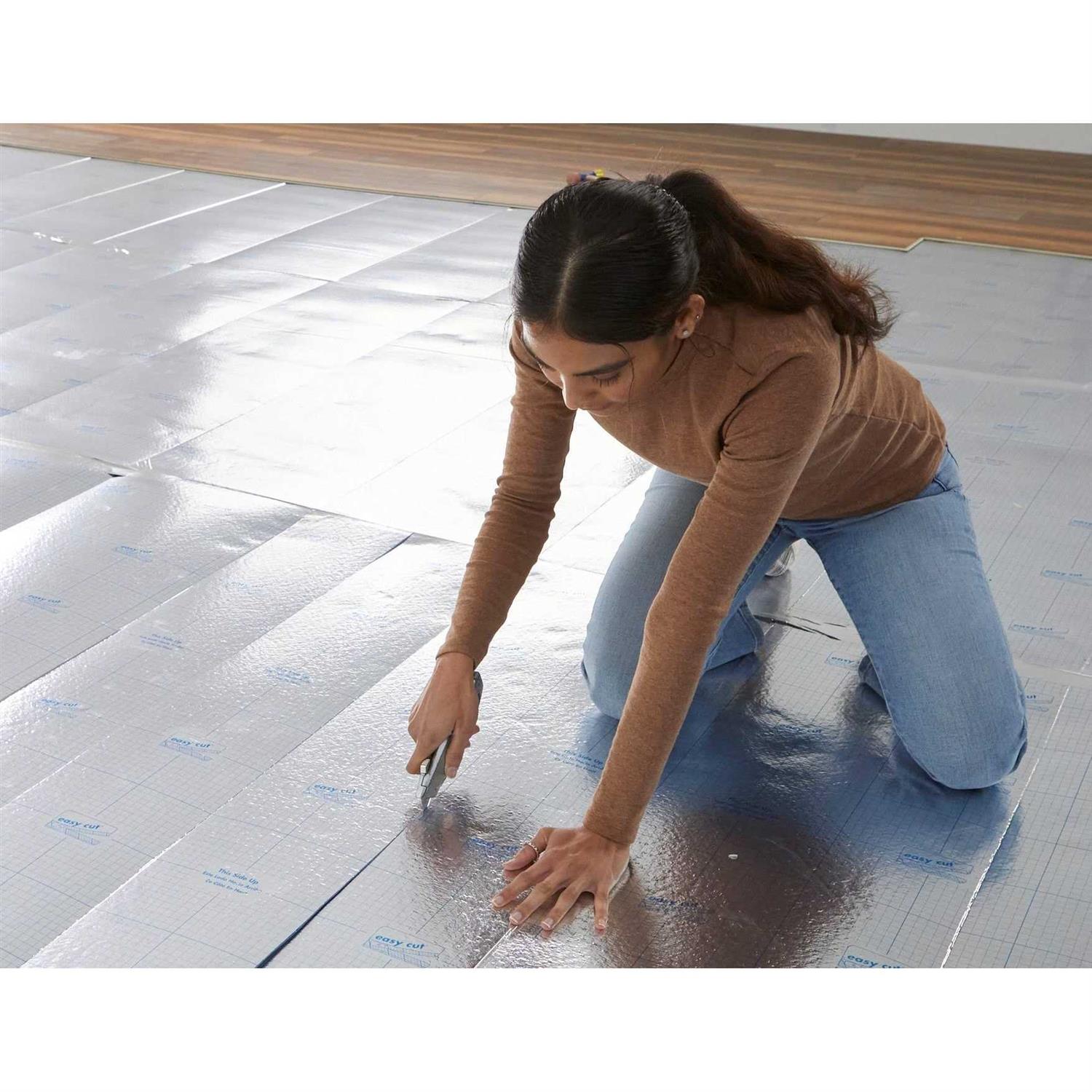 FloorComfort 25-ft x 4-ft x 2-mm Premium Foam Flooring Underlayment - Cheap Fitting