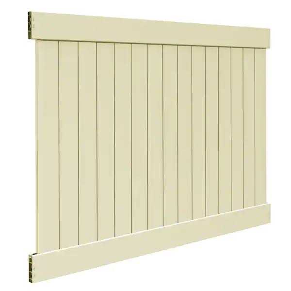 Veranda Linden H x 8 ft. W White Vinyl Privacy Fence Panel Kit - Cheap Fitting