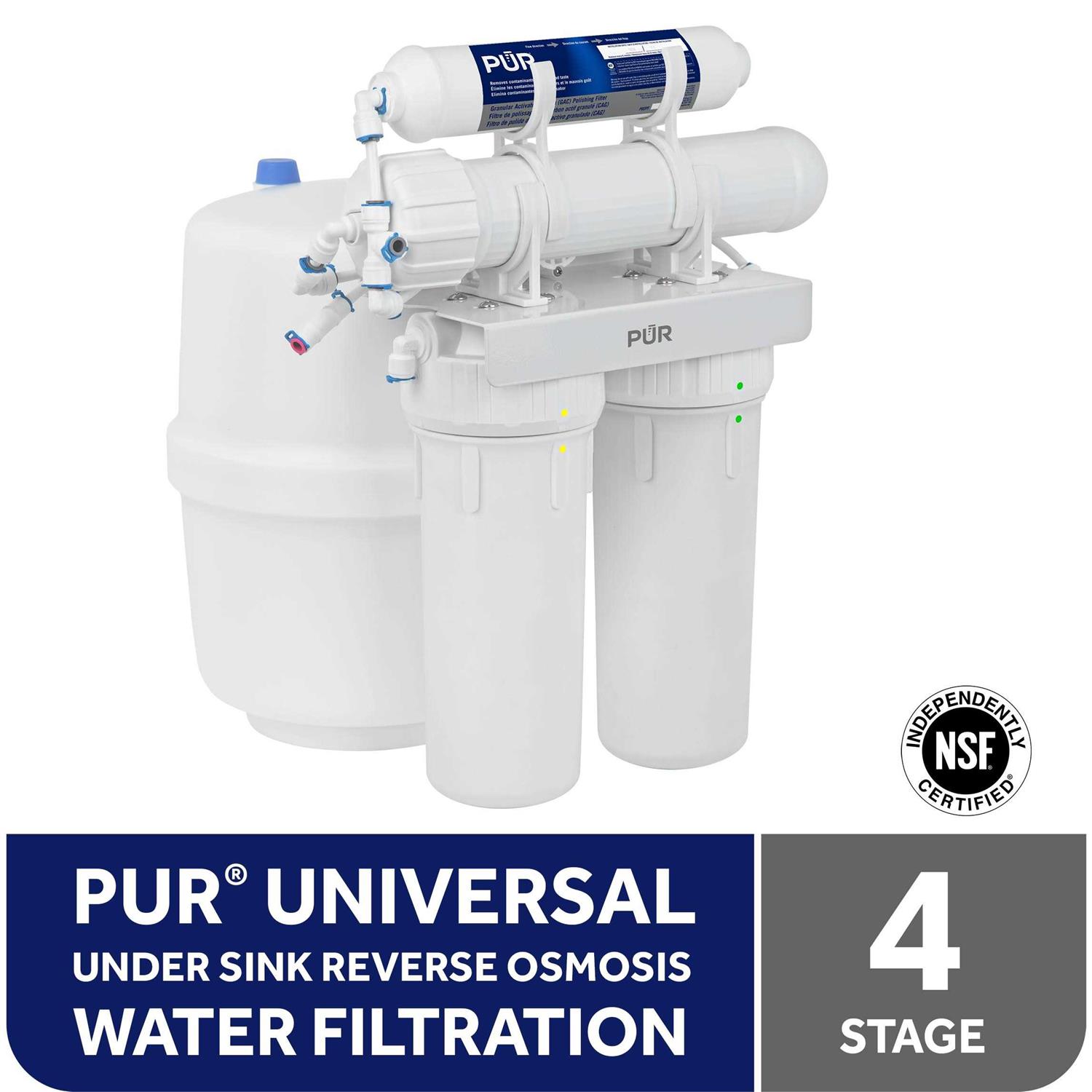 PUR 4-Stage Under Sink Universal Reverse Osmosis Water Filtration System PUN4RO - Cheap Fitting
