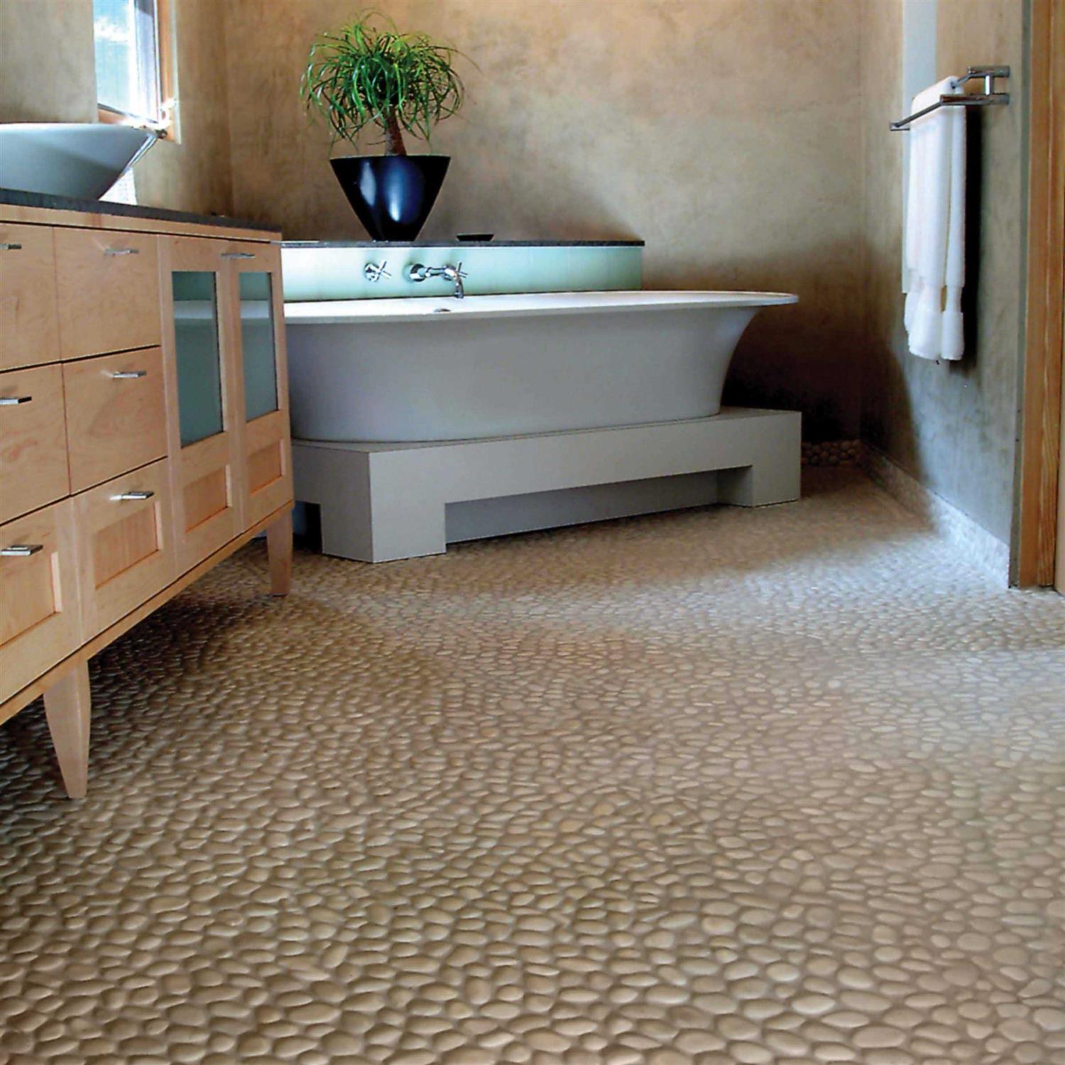 River Rock Pebbles 12 x 12 Natural Stone Mosaic Wall & Floor Tile Solistone - Cheap Fitting