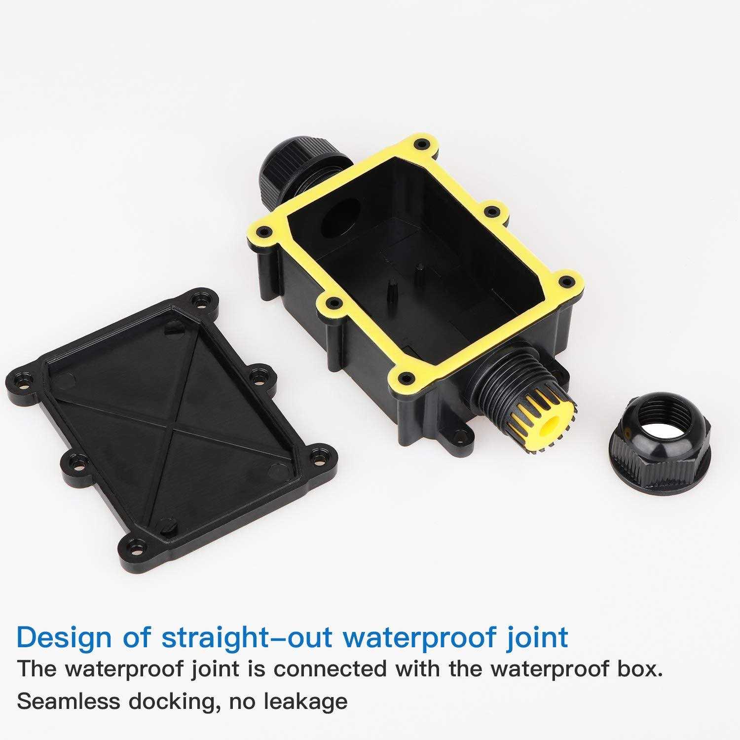 Helunsi Waterproof IP68 External Junction Box 2 Way Plug Line M20 Coaxial Cable Connector Wire Range 5 to 15mm Outdoor External Electri - Cheap Fitting