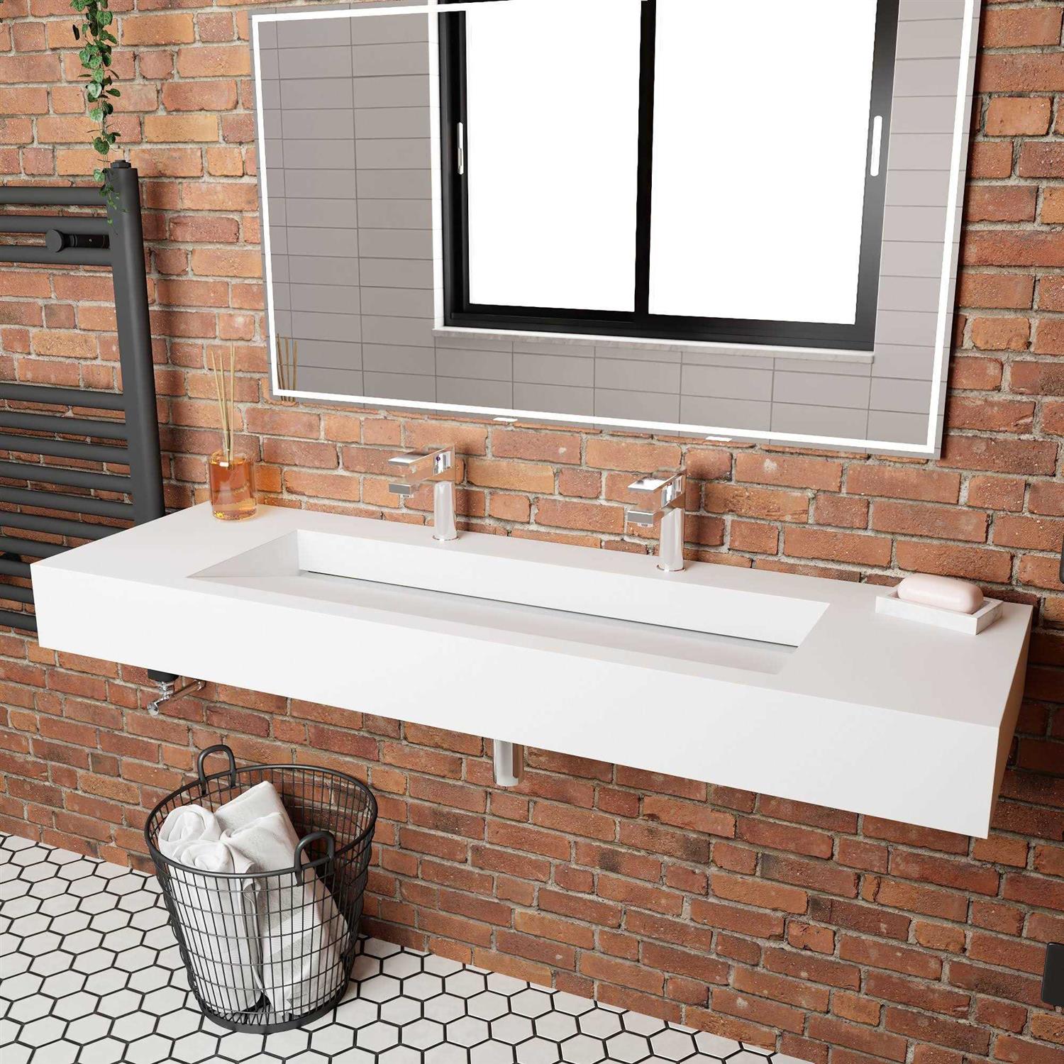 Castello USA Inc Pyramid Solid Surface Manmade Stone Bathroom Sink CB-GM-2053 - Cheap Fitting