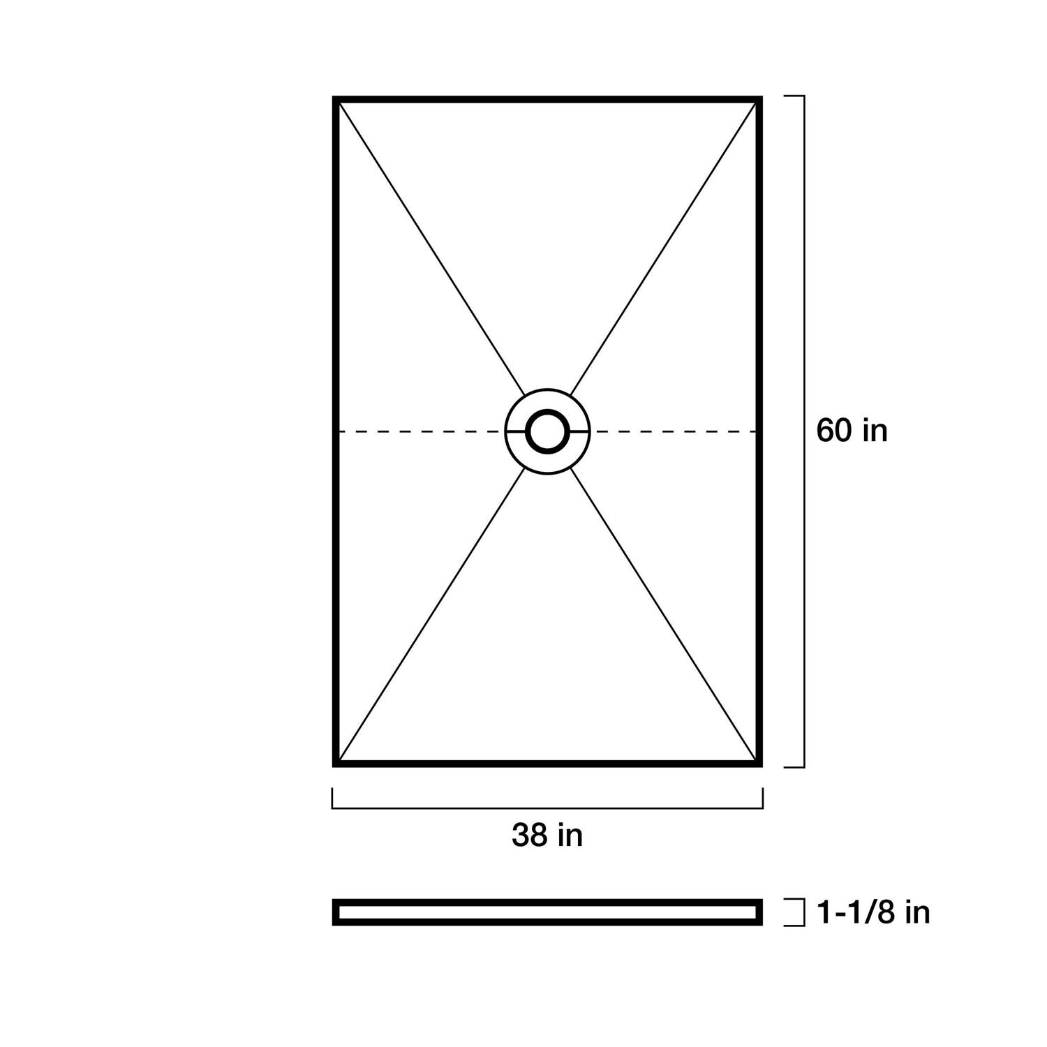 Schluter-Kerdi-Shower-Kit 38 in. x 60 in. w/ PVC Flange - Cheap Fitting