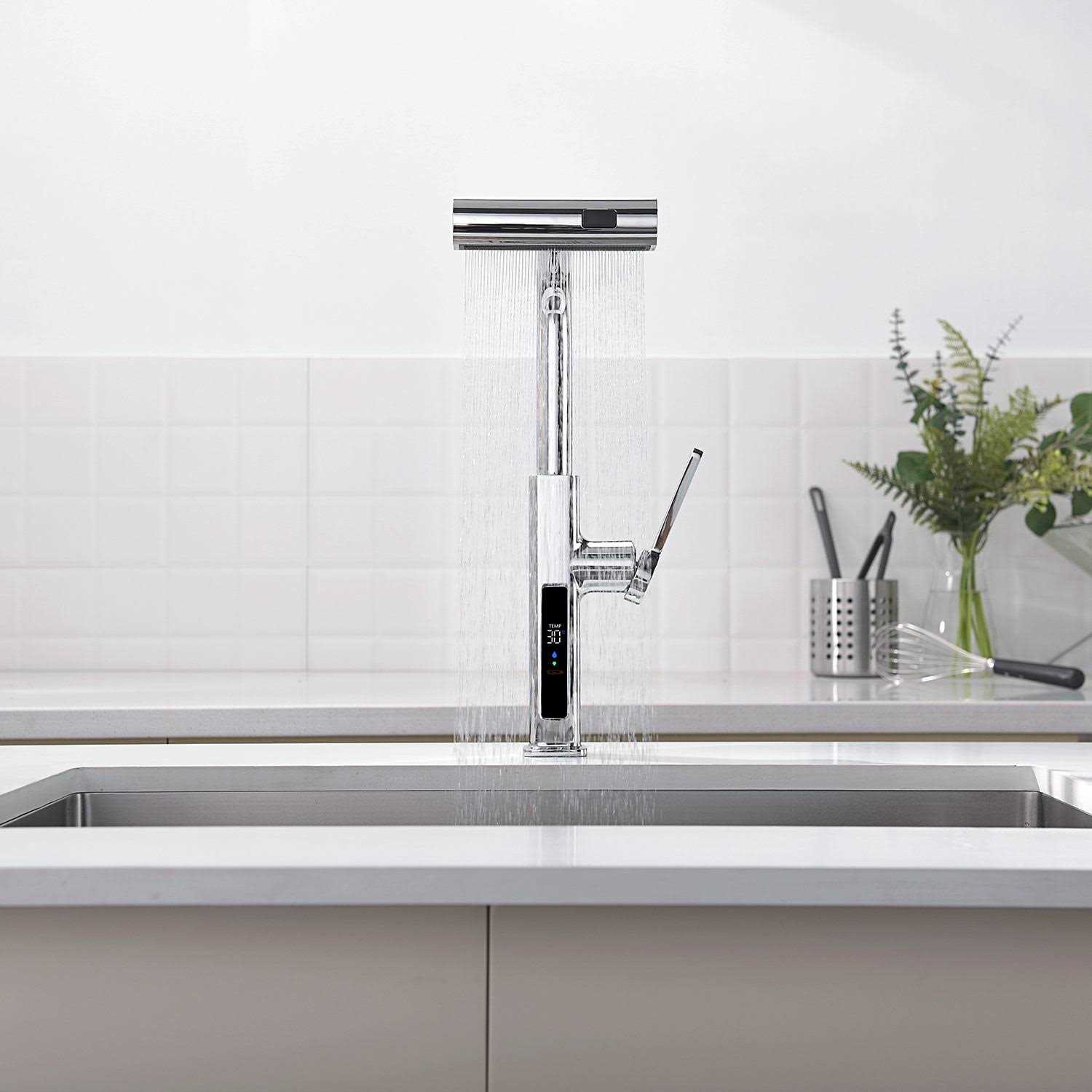 2023 Innovation Smart Waterfall Kitchen Faucet with Real-time Temperature Display - Cheap Fitting