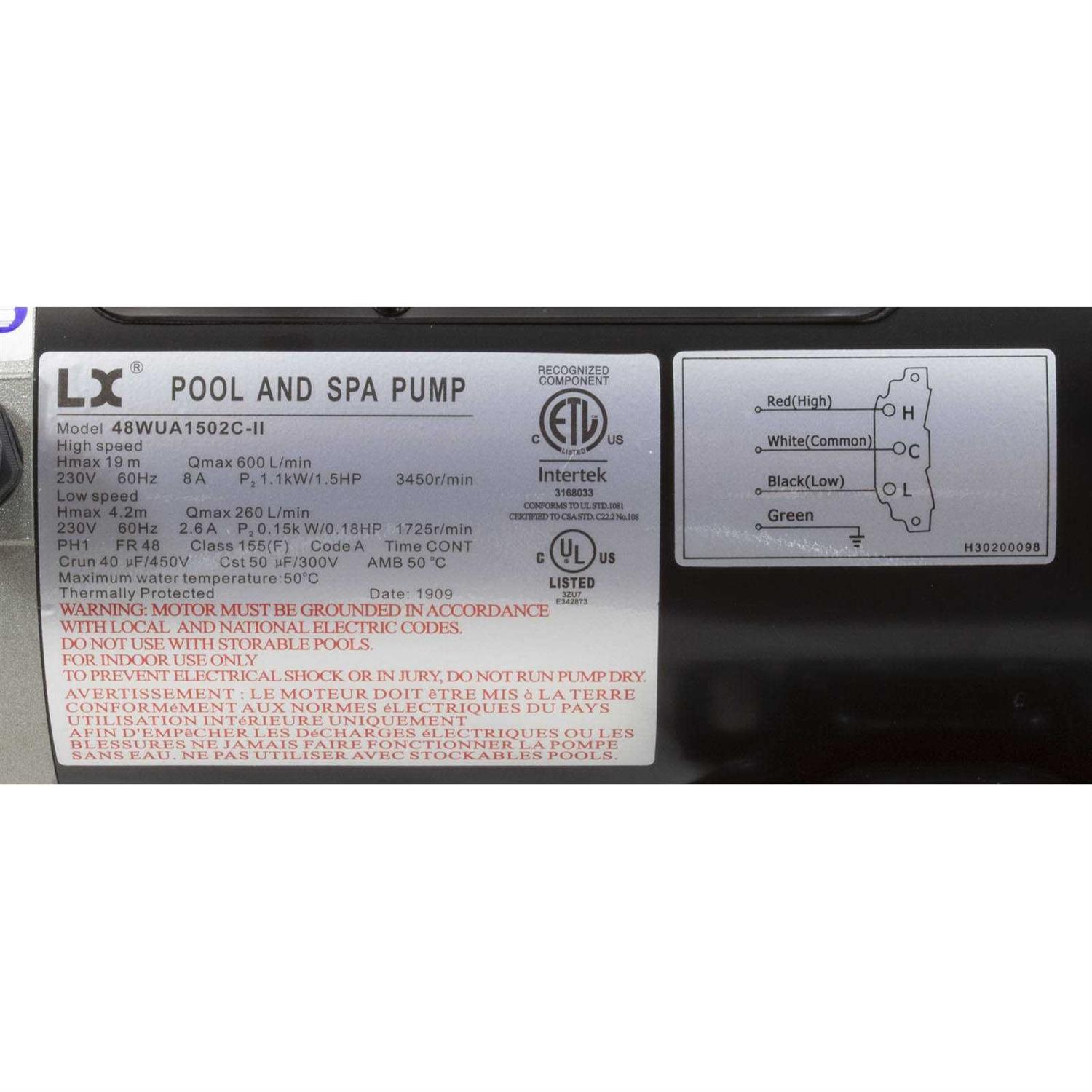 Lingxiao Pump Pump LX 48WUA 1.5hp - Cheap Fitting