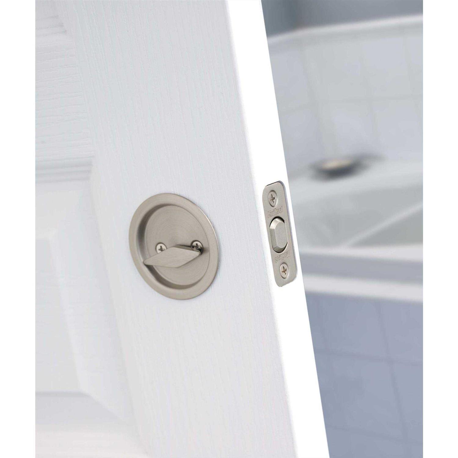 Kwikset Round Pocket Door Lock - Cheap Fitting
