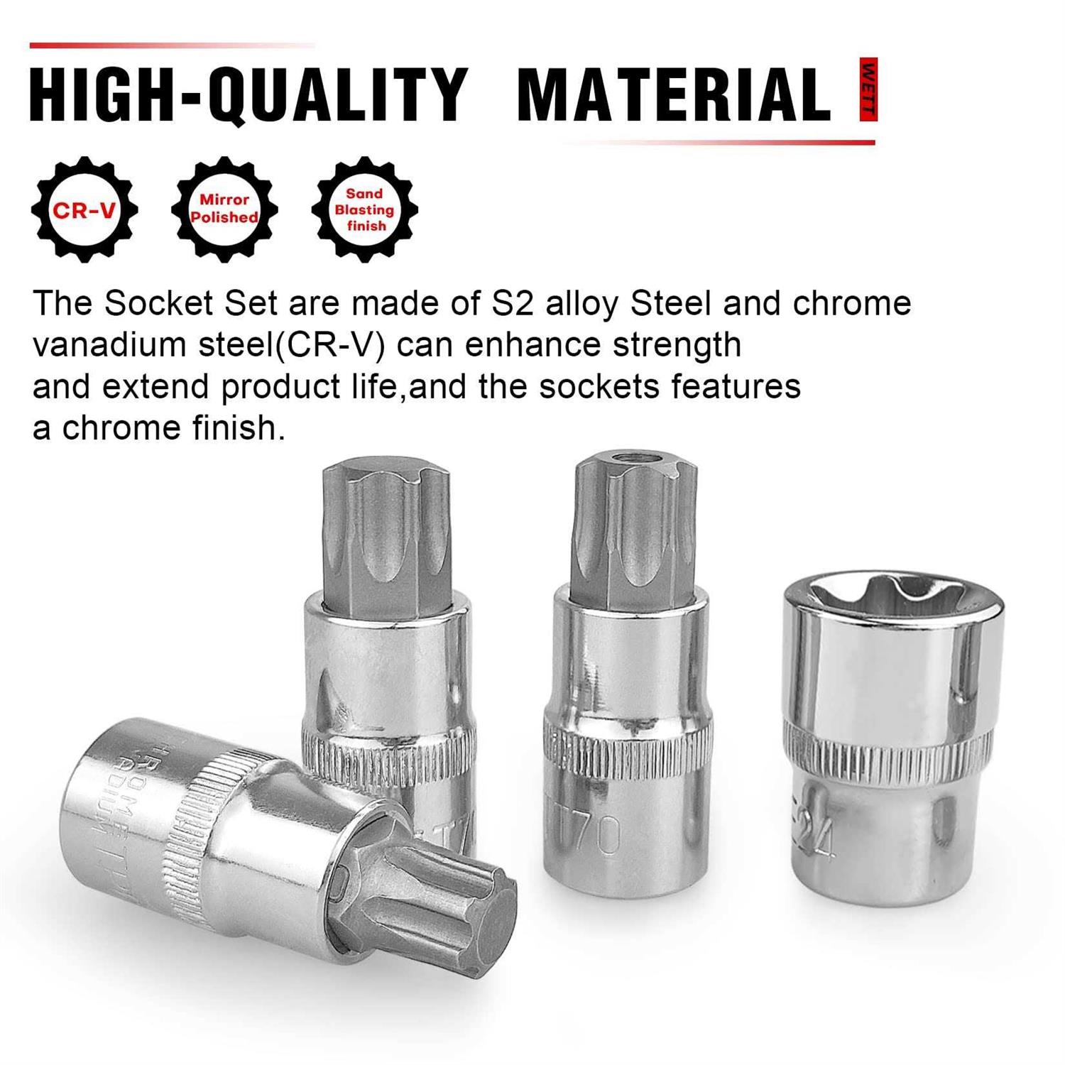 wett master torx bit socket and external torx socket set - Cheap Fitting