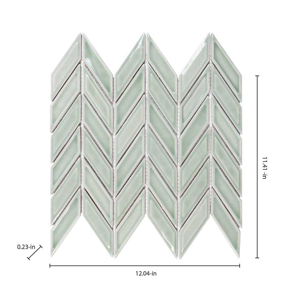 Boutique Portofino Glazed Ceramic Chevron Patterned Wall Tile LW22081159 - Cheap Fitting