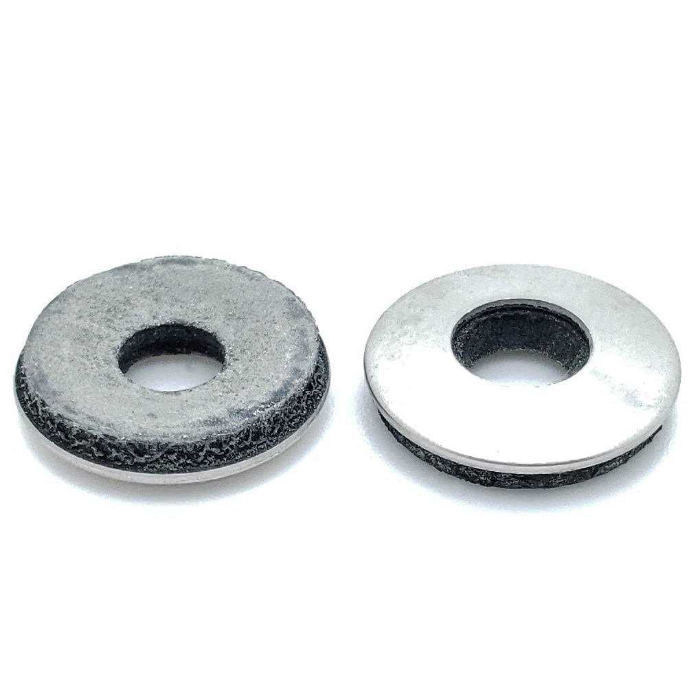 BCP Fasteners 100 Qty #8 Stainless Steel EPDM Bonded Sealing Neoprene Rubber Washers - Cheap Fitting