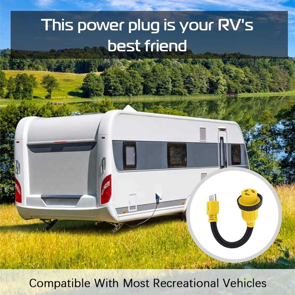 Apeixoto 30amp to 15amp RV Adapter Cord with Locking Connector Nema 5-15p Male L5-30r Twist Lock Female Electrical Power at MechanicSurplus.com - Cheap Fitting