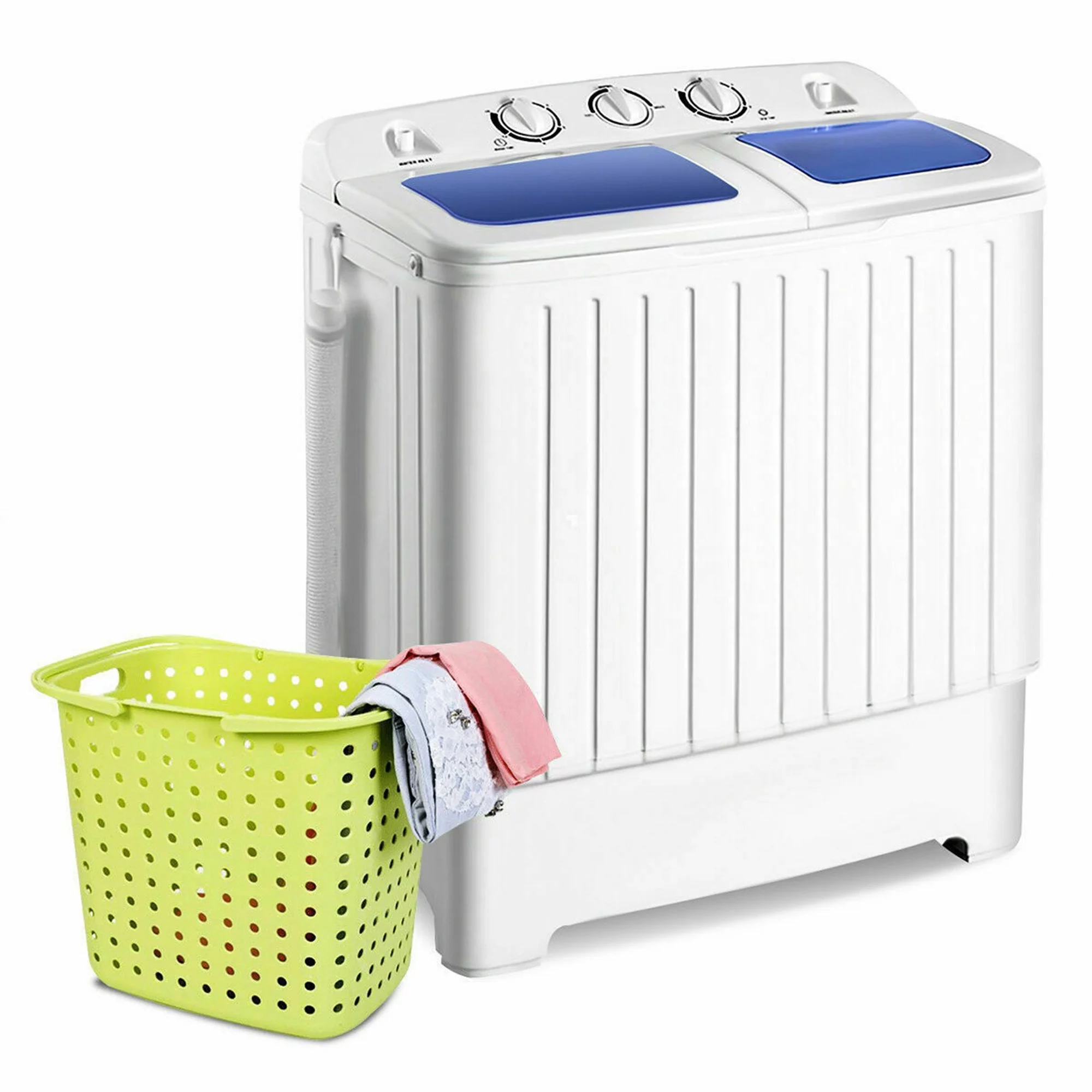 Gymax 17.6 lbs Washer Spinner Compact Portable Washing Machine Twin Tub Home Dorm - Cheap Fitting