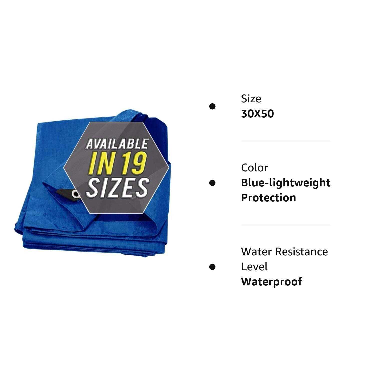 Trademark Supplies Tarp Cover Heavy Duty Thick Material Waterproof Great for Tarpaulin Canopy Tent Boat	Trademark Supplies Tarp Cover Heavy Duty Thick Material Waterproof Great for Tarpaulin Canopy Tent Boat - Cheap Fitting