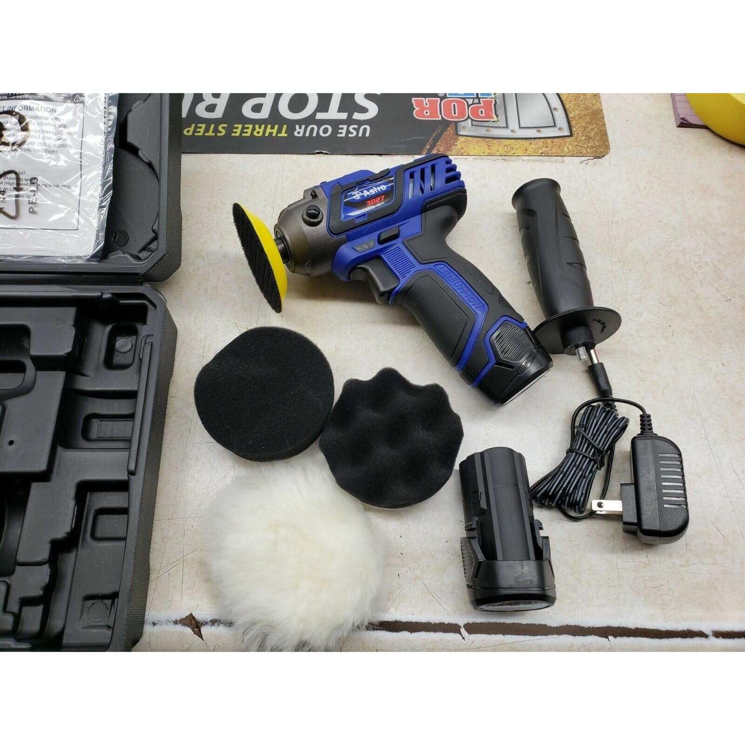 Astro Pneumatic 3027 12V 3 Mini Cordless Pistol Polisher with 2 Batteries - Cheap Fitting