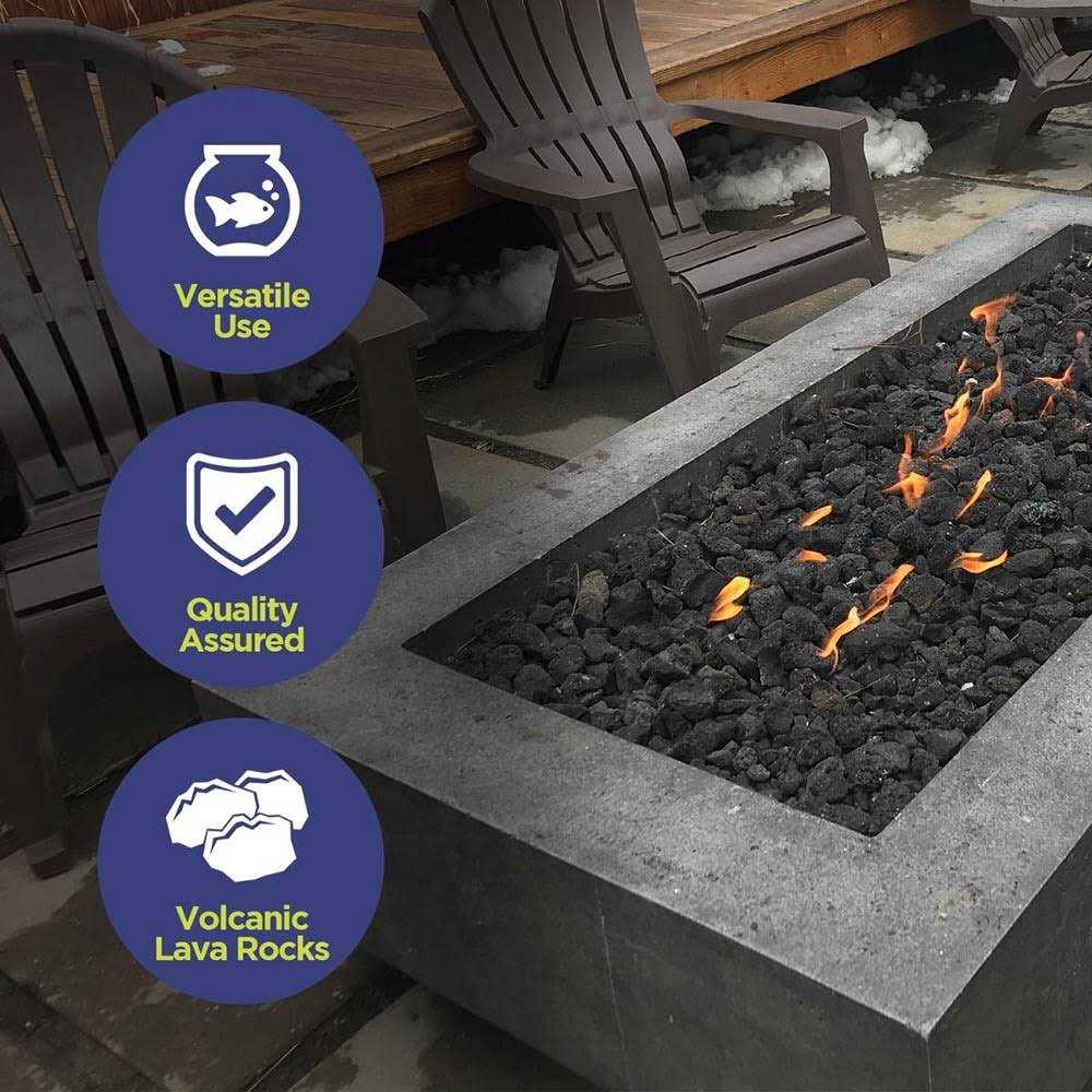 American Fire Glass Black XXL Lava Rock - Cheap Fitting