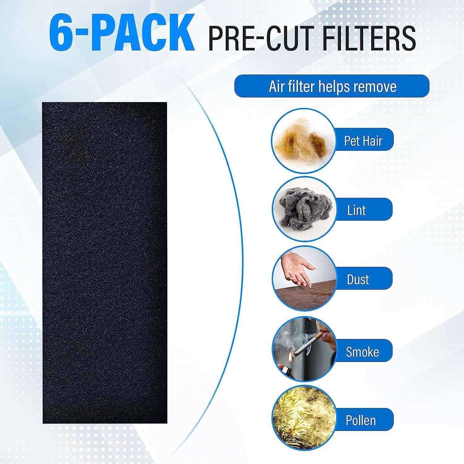6 Pack Pre-Filter Compatible With Honeywell Air Genius 3 - Cheap Fitting